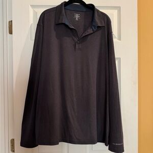 G.H. Bass & Co. Men's Charcoal Long Sleeve Polo. Size XL